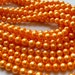 FULL STRAND - Orange Freshwater Pearls - 6-6.5mm - High Luster - Fine Quality