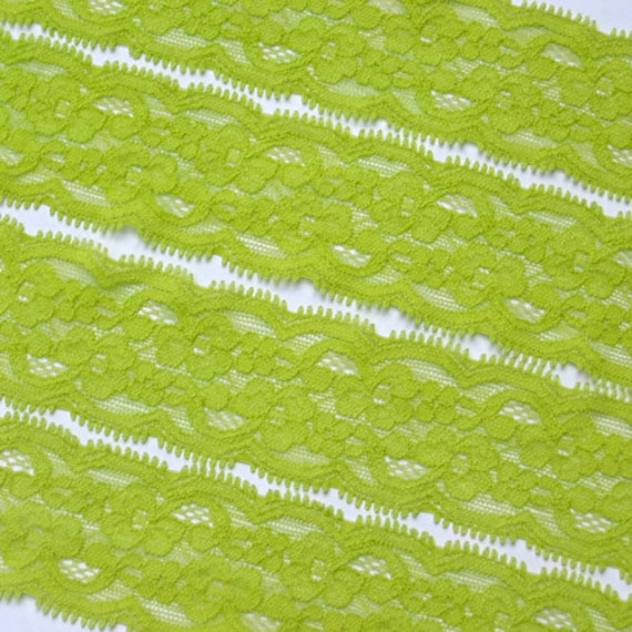 Lime Green Stretch Lace Trim By Ilovecookieparty On Etsy