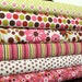Brown and Pink Floral Fabric, Indian Summer By Zoe Pearn for Riley Blake, Fat Quarter Bundle, 6 Prints, 6 Fat Quarters Total