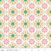 Yellow and Pink Floral Fabric, Apple of My Eye by The Quilted Fish for Riley Blake, Petals Print in Yellow, 1 Yard