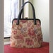 reserved ... a 1950's tapestry bag / 50s vintage kelly bag purse in lush Autumnal florals
