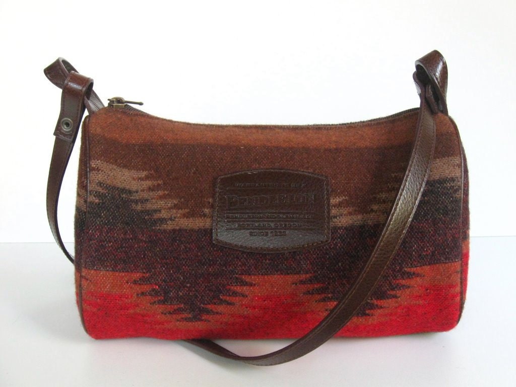 vintage Pendleton Wool Indian Blanket crossbody Bag