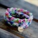 JELLYBEAN Braided Fabric Bracelet with Hand-Stamped Tag