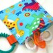 Pacifier Pouch Reusable Snack Bag With Clip On HAndle 5x5 Dinosaur Roar