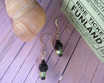 Tshala handmade dangle earrings-Black main image 1