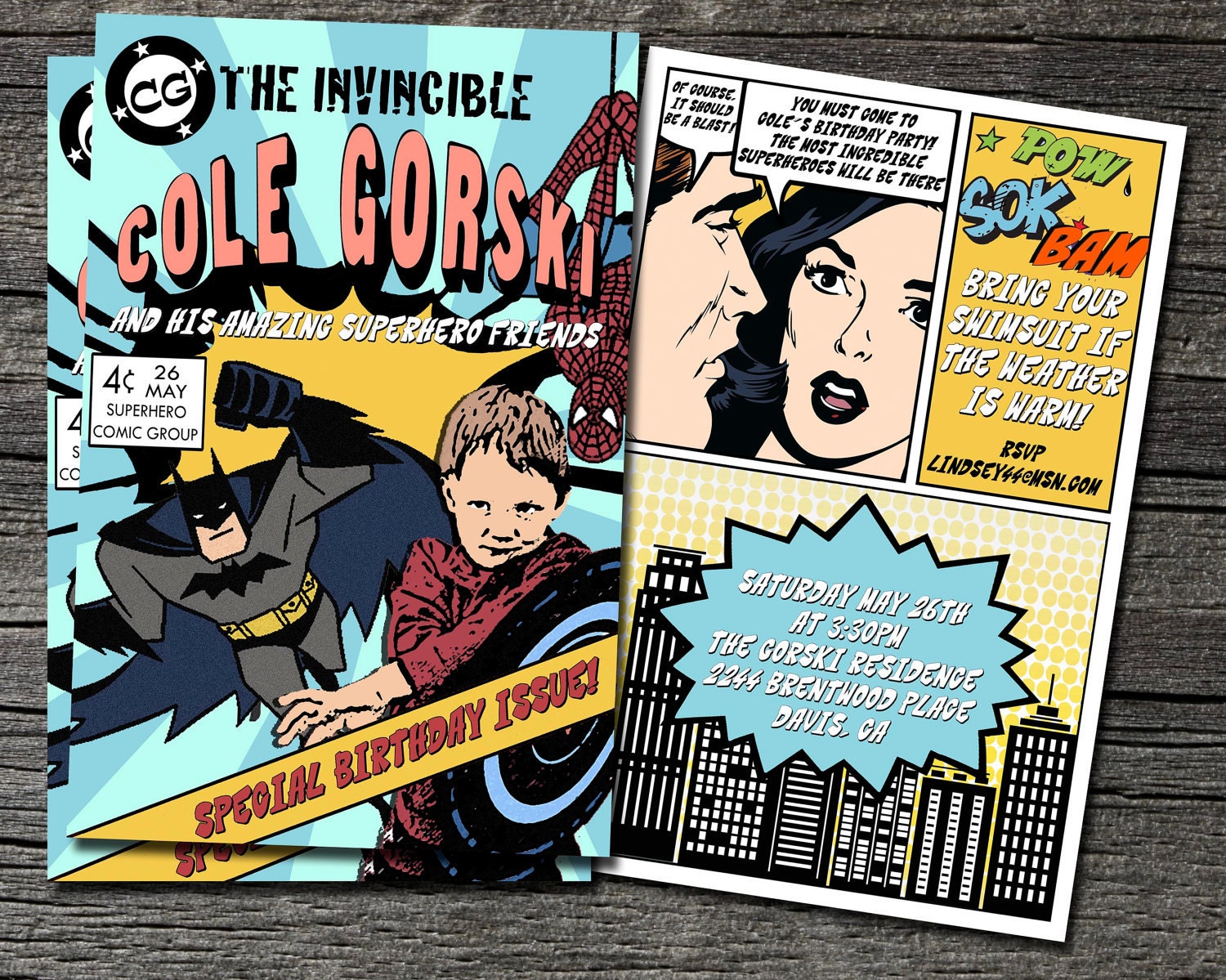 Comic Book Invitations 3