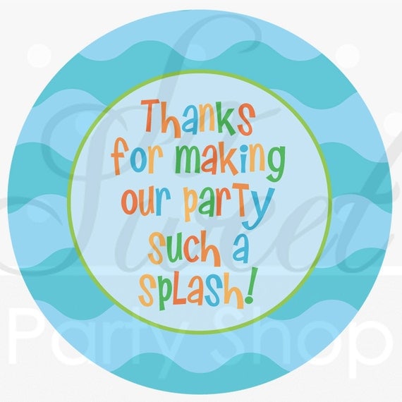 Under The Sea Favor Stickers - Pool Party Favor Tags - Birthday Stickers - Mermaids and Sea Creatures - Set of 24 Il_570xn