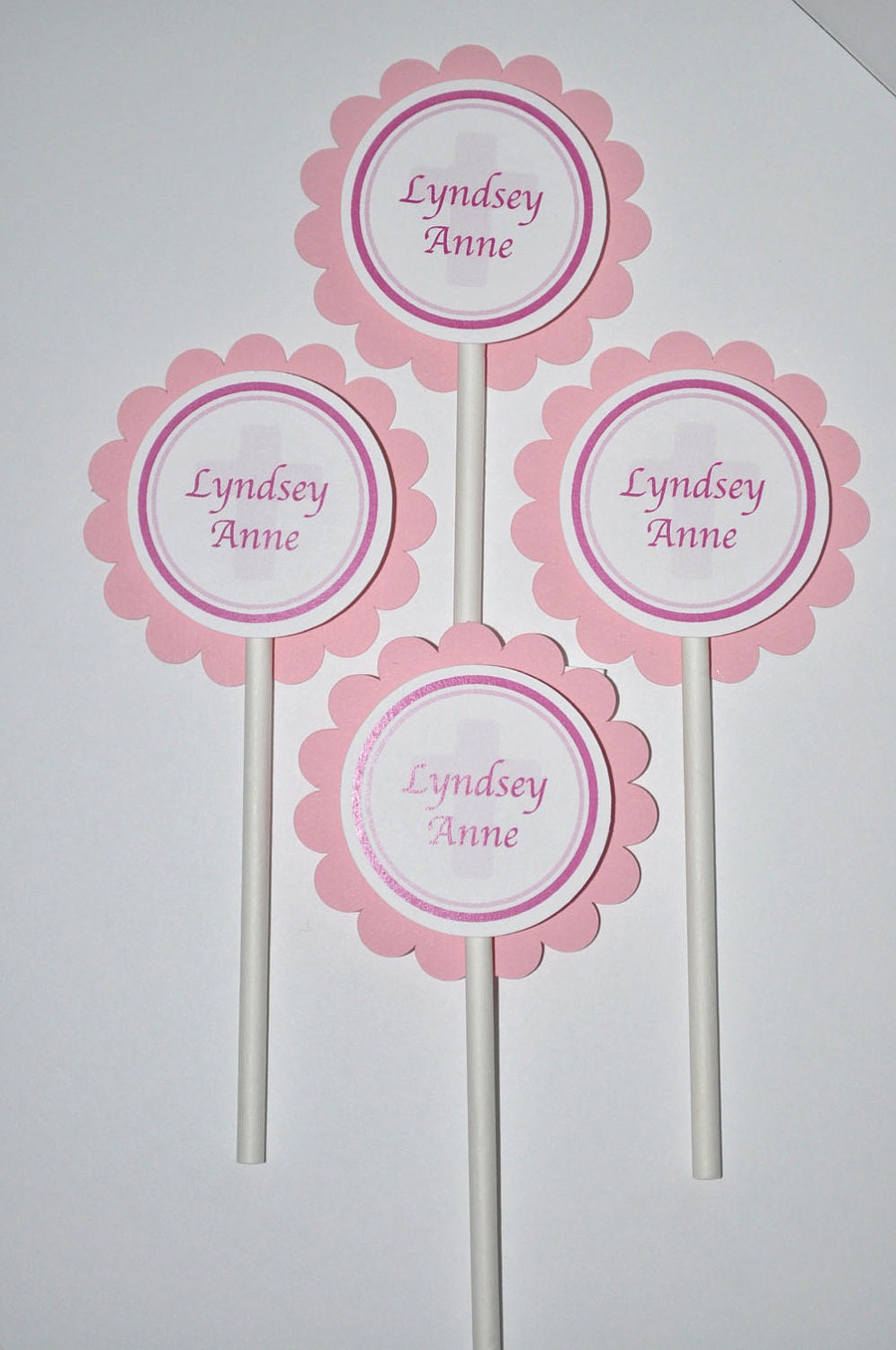 Baptism Cupcake Toppers Girls Baptism First Holy Communion