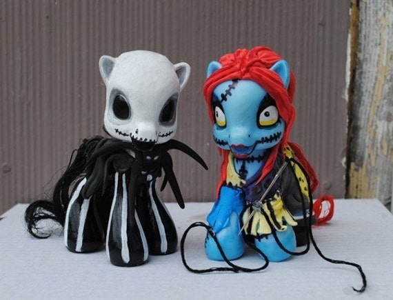 Custom My Little Pony Jack Skellington and Sally RESERVED