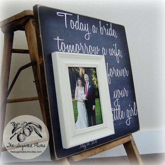 Today a Bride Unique Wedding Gift Picture Frame by thesugaredplums