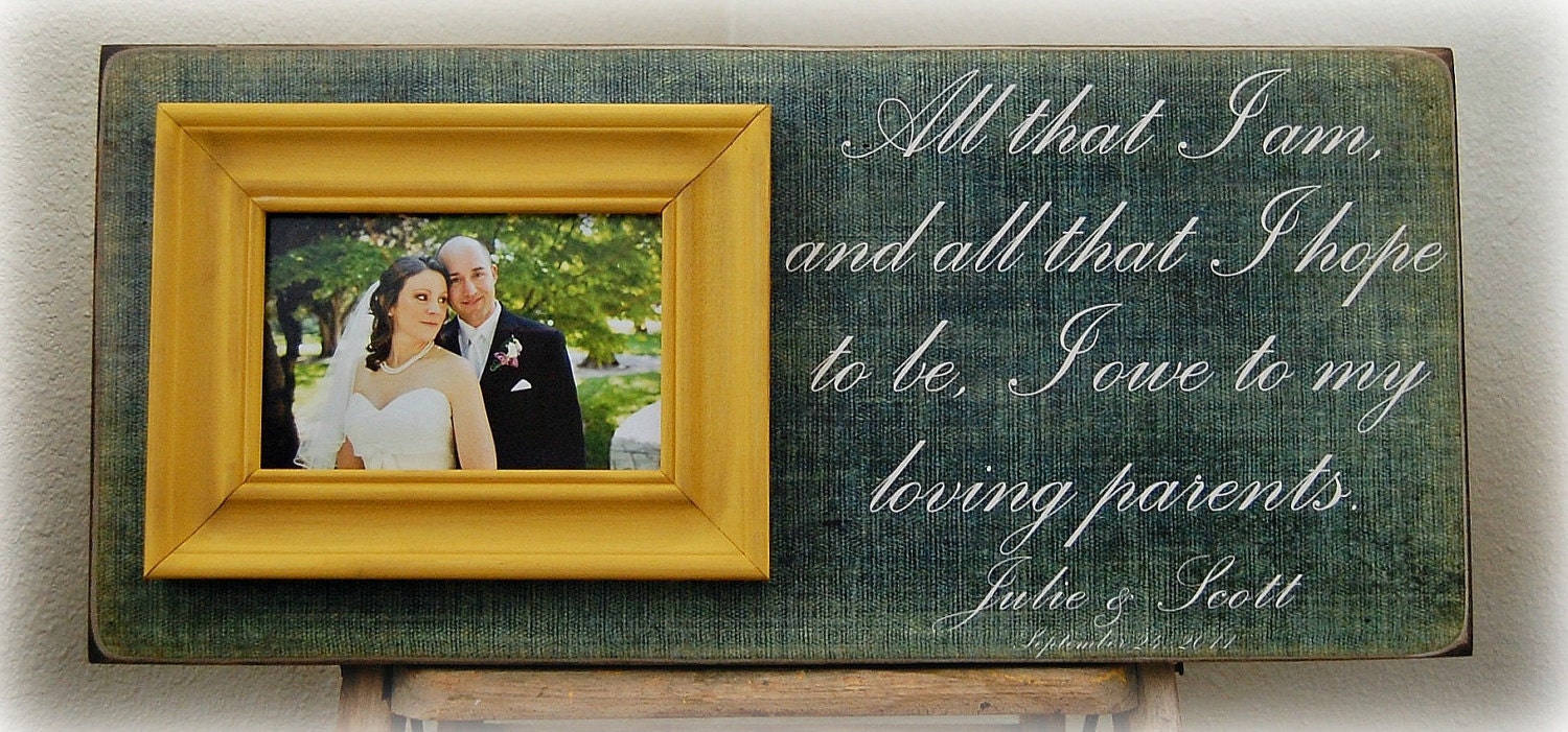 Wedding Gifts For Parents Personalized Picture Frame Custom