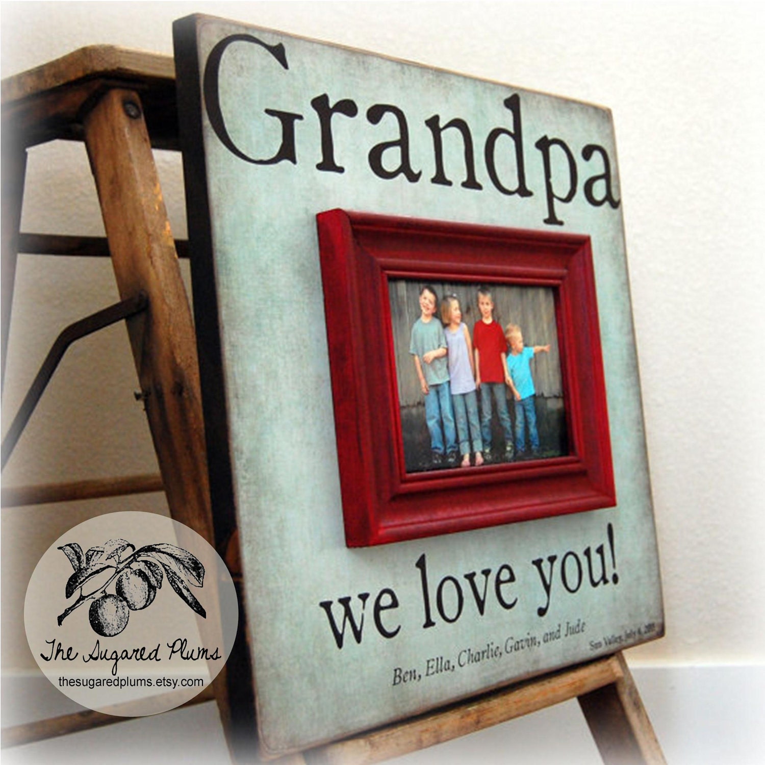 Download Custom Grandpa Picture Frame Fathers Day Dad Grandfather