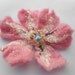 Wool Felted Flower Pin Soft Pink Valentines Day Gift OOAK Art