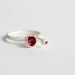 Red Bud Ring Sterling Silver White Organic T18