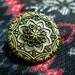 Copper Metal Buttons - 10 Pieces of Islamic Pattern Bronze Buttons. 0.79 inch