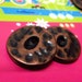 Unique Metal Buttons - 10 Pieces Of Chocolate Donut Like Buttons, 0.75 inch.