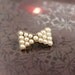 Metal Buttons - Beaded Gold BowkNot Metal Buttons , 0.91 inch , 10 pcs