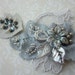 Silver/Taupe Lace Applique