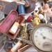 Antique Finding Destash Lot - Repair, Repurpose - Glass, Metal, Doll, Toys, Clock, Parts - Build