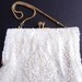 White Formal Handbag - Vintage White Glass Beaded Change Purse / Elegance