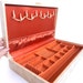 Large Vintage Jewelry Box - MELE Off White, Orange Lining / Designer Storage
