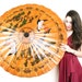 SALE - Vintage Asian Parasol Umbrella - Large Handpainted Decor / Sun Rays