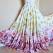 RESERVED for M - Summer Romance - Long Bohemian Floral Patchwork skirt, Tiered Hippie Circle Skirt, Ooak summer skirt, Can fit S to XXL