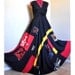 RESERVED for RA - Midnight Jazz - Long, Recycled Patchwork Tee-Dress, Bold Red Yellow Black, OOAK Upcycled chic, Ideal for - M, L