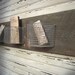 Rustic Wall Hanging Wall Storage Hanging Metal Baskets / 4 Baskets and a Board
