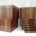 RESERVED for Jessica / Vintage Shaw- Walker Office Flatfile 24 Drawer Cabinet - Woodgrain Metal