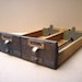 RESERVED for Nicole / Vintage Library Card Catalog Drawers with Label Hardware / Wood / Distressed / 2 Drawers