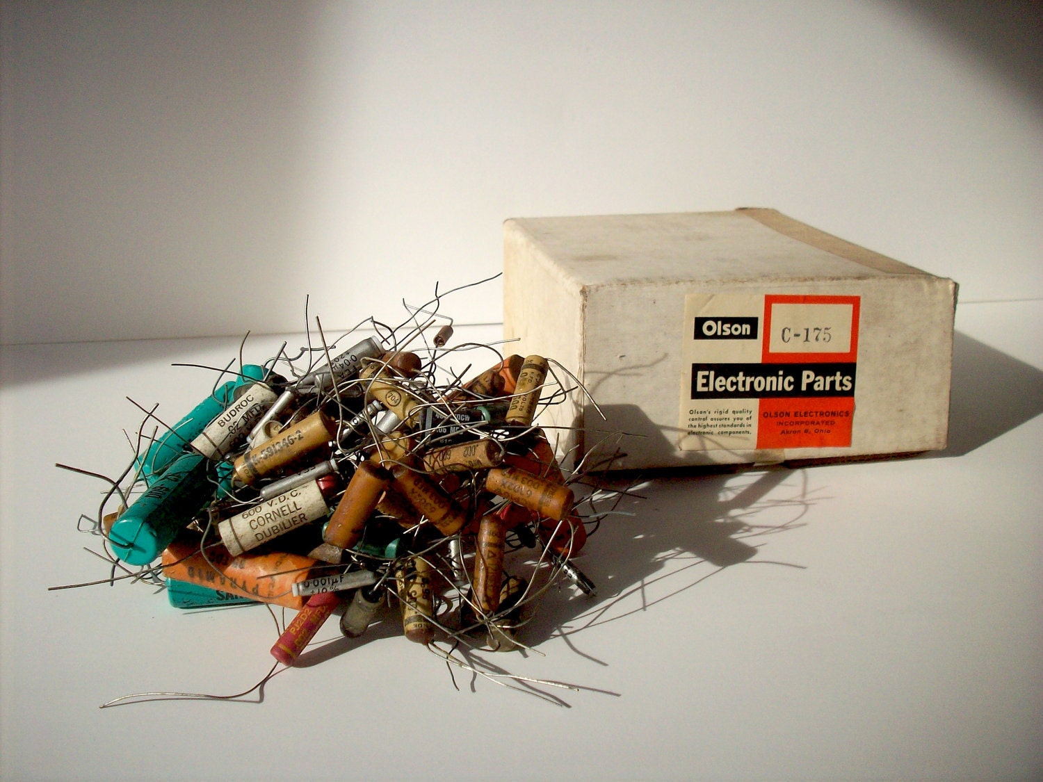 Vintage Electronic Parts with Box / Olson Electronics