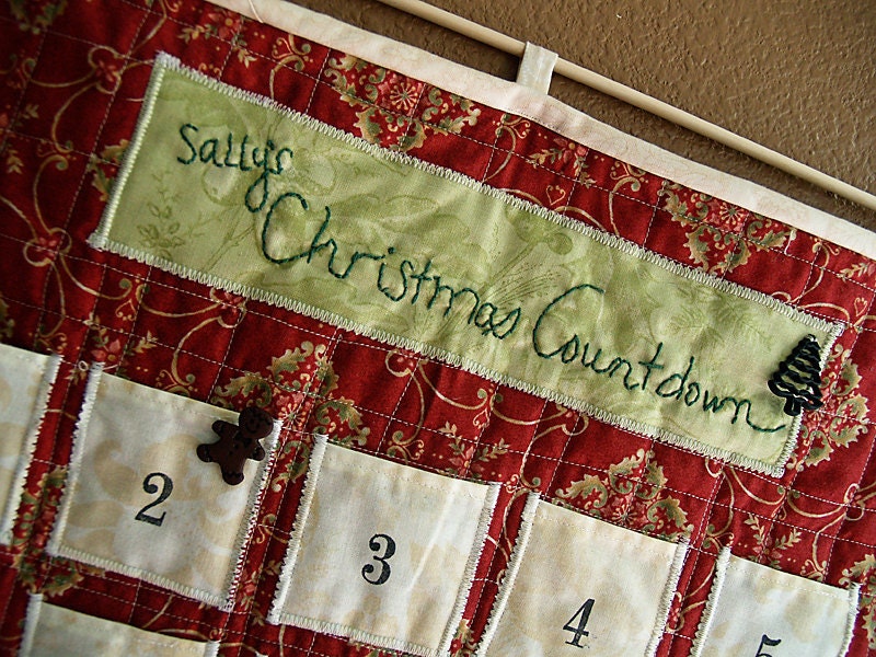 Christmas Custom Quilted Advent Calendar perfect for the