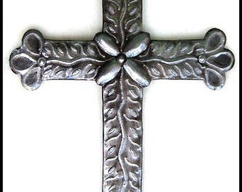 Metal Cross Design 12 Handcrafted Haitian Metal Art