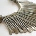 Reserved - Vintage Exotic Native American Indian Silver Bead Tribal Bib Statement Jewelry Studio Necklace