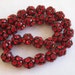 Exquisite Vintage 30s Art Deco Sparkling Red Czech Crystal Rhinestone Lilien Necklace & Bracelet Set Demi Parure