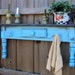 Farmhouse Style Headboard, Window Cornice, Towel Bar Or Coat Rack, Country Sky Blue MADE TO ORDER