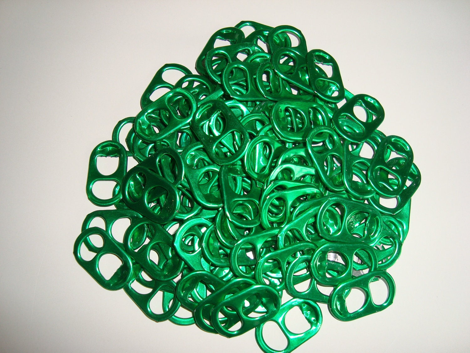 50 Green Energy Drink Pull Tabs Soda Pop Tops by TabMountain