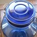 Vintage Gorgeous Cobalt Blue Mills Bakery Homestyle Brand gallon-size or 4 quart jar 1970s or 80s