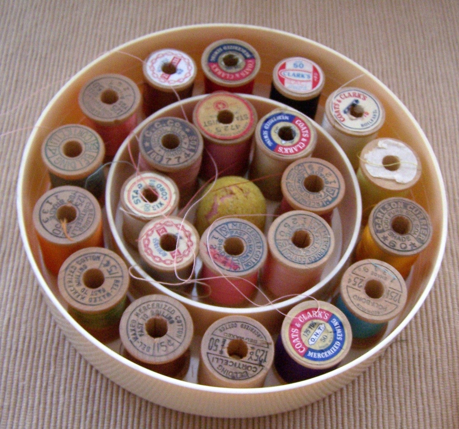 Vintage Sewing Thread Holder Kit Plastic Box by Bridges
