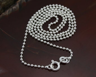 16 Inch Sterling Silver Ball Chain - 1.5mm