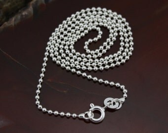 20 Inch Sterlng Silver Ball Chain - 1.5mm