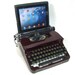USB Typewriter Computer Keyboard -- Deep Cherry Red Corona Silent Typer