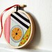 Nautical Themed, Compass, Christmas Ornament, Decoration. 3 inch Patchwork Hoop. Vintage Fabric. Housewares, Home, Holiday Decor. Handmade by Merriweather Council on Etsy