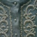 HOLD for Sweet Emily Vintage 1950s Cashmere Beaded Cardigan Sweater Baby Blue And White Designer Stephen Chu
