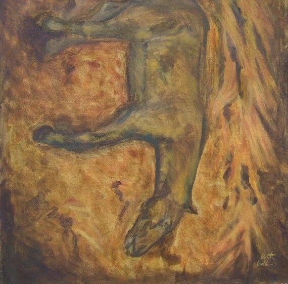 Items similar to oil painting of dead horse on Etsy