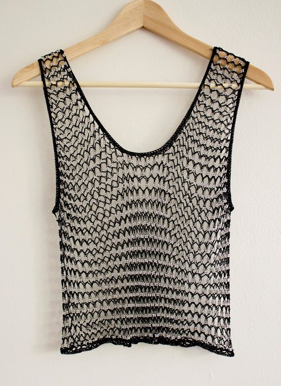 RESERVED Vintage 90s Chain Mail Tank XS/S
