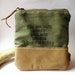 Leather Bottomed Utility pouch, made from vintage military surplus Ammo bag