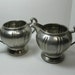 Pilgrim Solid Pewter Creamer and Sugar Bowl
