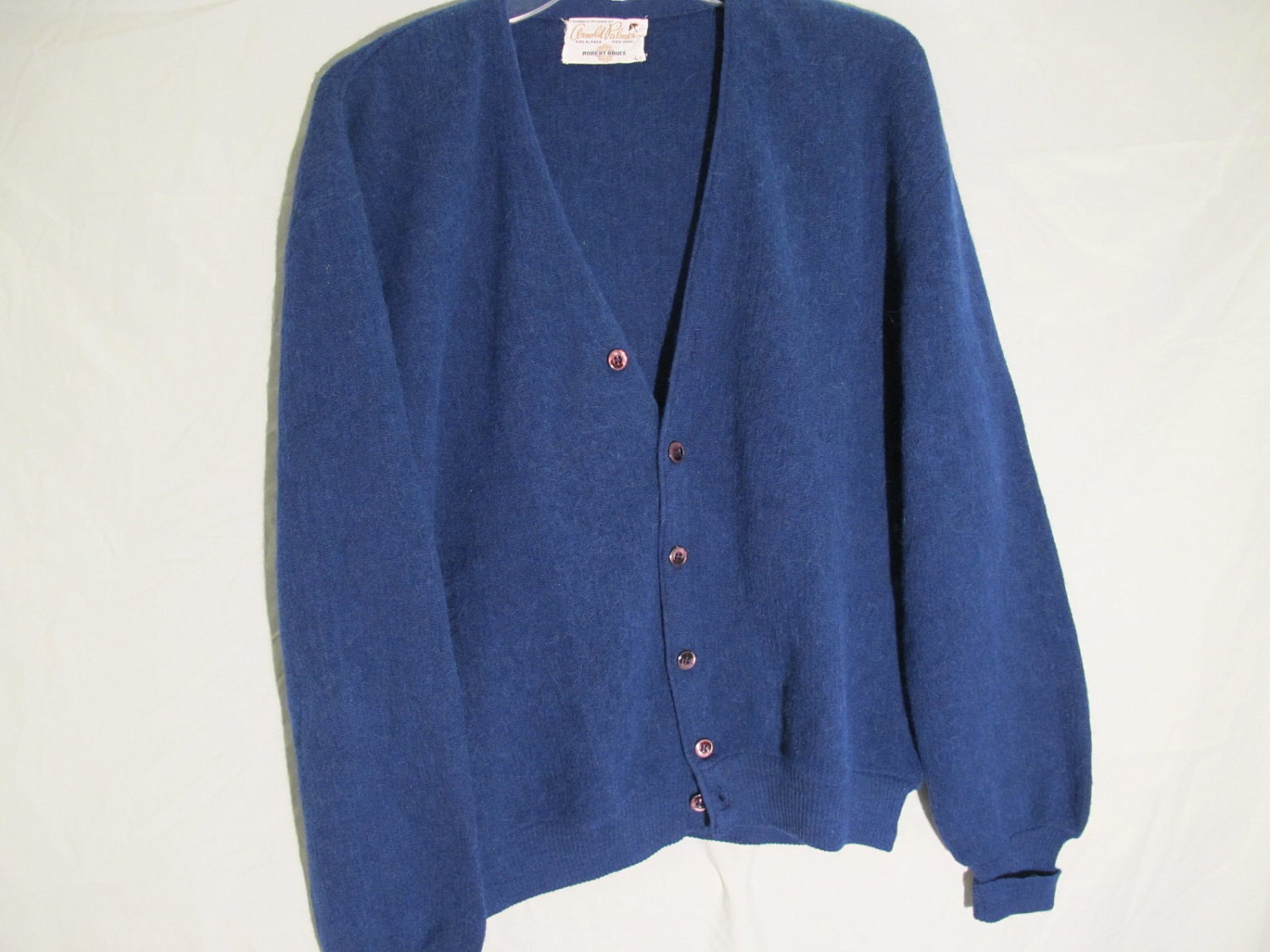 SALE Vintage Arnold Palmer Cardigan Sweater for Men in BLUE